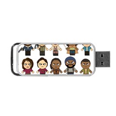 The Walking Dead   Main Characters Chibi   Amc Walking Dead   Manga Dead Portable Usb Flash (one Side)