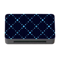 Seamless Geometric Blue Dots Pattern  Memory Card Reader With Cf