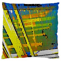 Petty In Yellow Large Cushion Case (two Sides) by SugaPlumsEmporium