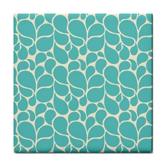 Blue Abstract Water Drops Pattern Tile Coasters by TastefulDesigns