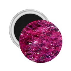 Festive Hot Pink Glitter Merry Christmas Tree  2 25  Magnets by yoursparklingshop