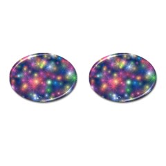 Starlight Shiny Glitter Stars Cufflinks (oval) by yoursparklingshop