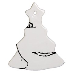 Portrait Black And White Girl Christmas Tree Ornament (2 Sides) by yoursparklingshop