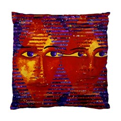 Conundrum Iii, Abstract Purple & Orange Goddess Standard Cushion Case (two Sides) by DianeClancy