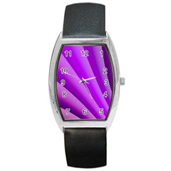 Gentle Folds Of Purple Barrel Style Metal Watch by FunWithFibro