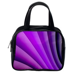 Gentle Folds Of Purple Classic Handbags (one Side) by FunWithFibro