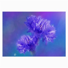 Flowers Cornflower Floral Chic Stylish Purple  Large Glasses Cloth by yoursparklingshop