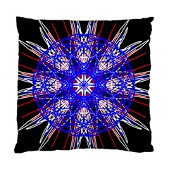 Kaleidoscope Flower Mandala Art Black White Red Blue Standard Cushion Case (two Sides) by yoursparklingshop