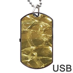 Gold Bar Golden Chic Festive Sparkling Gold  Dog Tag Usb Flash (two Sides)  by yoursparklingshop