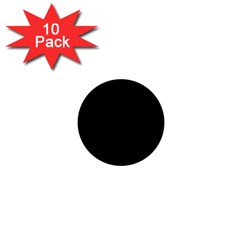 Solid Black 1  Mini Buttons (10 Pack) 