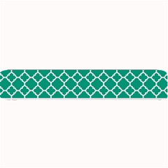 Emerald Green Quatrefoil Pattern Small Bar Mat by Zandiepants