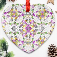 Geometric Boho Chic Ornament (heart)  by dflcprints