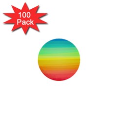 Sweet Colored Stripes Background 1  Mini Buttons (100 Pack)  by TastefulDesigns