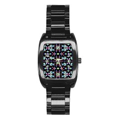 Multicolored Galaxy Pattern Stainless Steel Barrel Watch by dflcprints