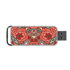 Petals In Pale Rose, Bold Flower Design Portable Usb Flash (two Sides) by Zandiepants