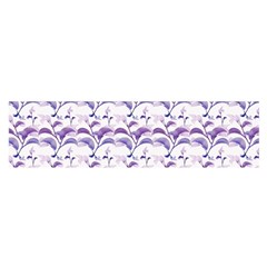 Floral Stripes Pattern Satin Scarf (oblong)