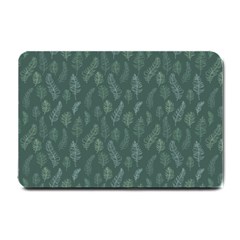 Whimsical Feather Pattern, Forest Green Small Doormat by Zandiepants