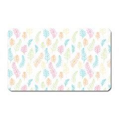 Whimsical Feather Pattern,fresh Colors, Magnet (rectangular) by Zandiepants