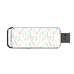 Whimsical Feather Pattern,fresh Colors, Portable Usb Flash (two Sides)