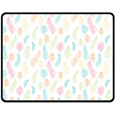 Whimsical Feather Pattern,fresh Colors, Fleece Blanket (medium)