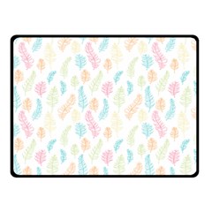 Whimsical Feather Pattern,fresh Colors, Double Sided Fleece Blanket (small) by Zandiepants