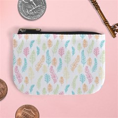 Whimsical Feather Pattern,fresh Colors, Mini Coin Purse by Zandiepants