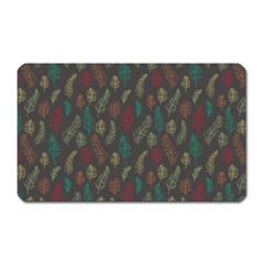 Whimsical Feather Pattern, Autumn Colors, Magnet (rectangular) by Zandiepants