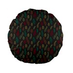 Whimsical Feather Pattern, autumn colors, Standard 15  Premium Flano Round Cushion  Front