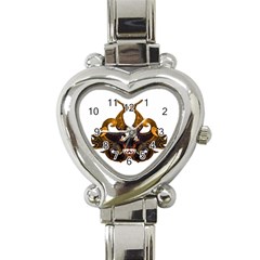 Demon Tribal Mask Heart Italian Charm Watch by dflcprints