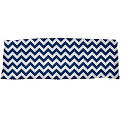 Navy Blue & White Zigzag Pattern Body Pillow Case Dakimakura (two Sides) by Zandiepants