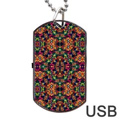 Luxury Boho Baroque Dog Tag Usb Flash (one Side) by dflcprints