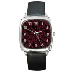 Sharp Tribal Pattern Square Metal Watch by dflcprints