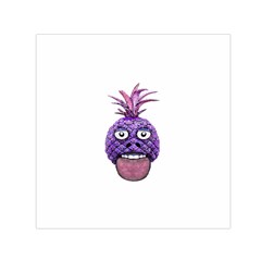 Funny Fruit Face Head Character Small Satin Scarf (square)  by dflcprints