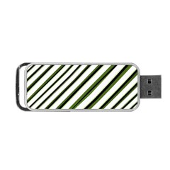 Diagonal Stripes Portable Usb Flash (one Side)