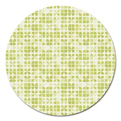 Pastel Green Magnet 5  (round) by FunkyPatterns