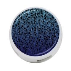 Blue Ombre Feather Pattern, Black, 4-port Usb Hub (one Side) by Zandiepants