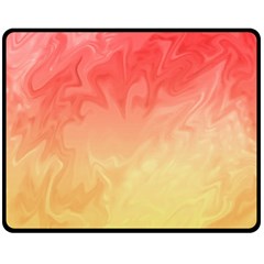 Ombre Orange Yellow Double Sided Fleece Blanket (medium) 