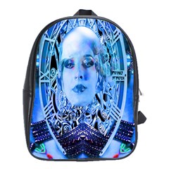 Clockwork Blue School Bags (xl)  by icarusismartdesigns