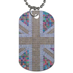 Multicoloured Union Jack Dog Tag (two Sides) by cocksoupart