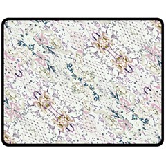 Oriental Floral Ornate Double Sided Fleece Blanket (medium) 