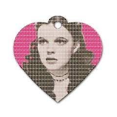 Over The Rainbow - Pink Dog Tag Heart (two Sides) by cocksoupart