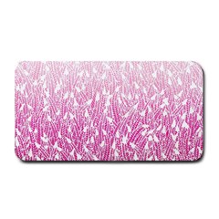 Pink Ombre Feather Pattern, White, Medium Bar Mat by Zandiepants