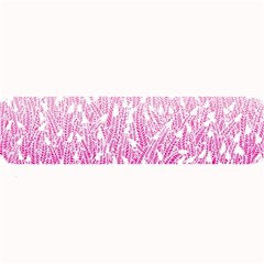 Pink Ombre Feather Pattern, White, Large Bar Mat by Zandiepants