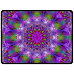 Rainbow At Dusk, Abstract Star Of Light Double Sided Fleece Blanket (large) 