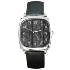 Dark Grunge Texture Square Metal Watch by dflcprints