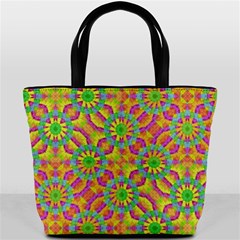 Modern Colorful Geometric Bucket Bags by dflcprints