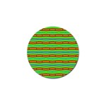 Bright Green Orange Lines Stripes Golf Ball Marker (4 pack) Front