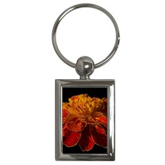 Marigold On Black Key Chains (rectangle)  by MichaelMoriartyPhotography