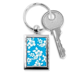 Light Blue Hawaiian Key Chains (rectangle)  by AlohaStore