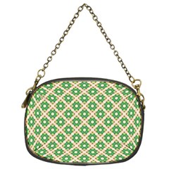 Crisscross Pastel Green Beige Chain Purses (one Side)  by BrightVibesDesign